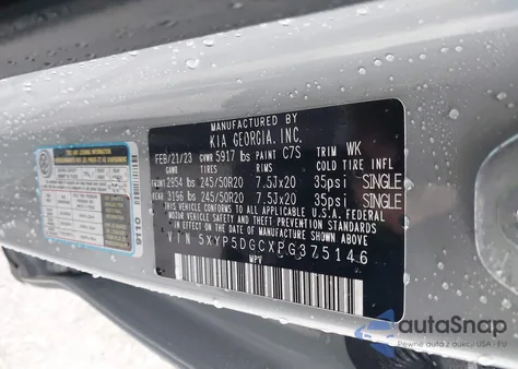 2023 Kia Telluride Sx X-Line from USA, damaged, VIN 5XYP5DGCXPG375146